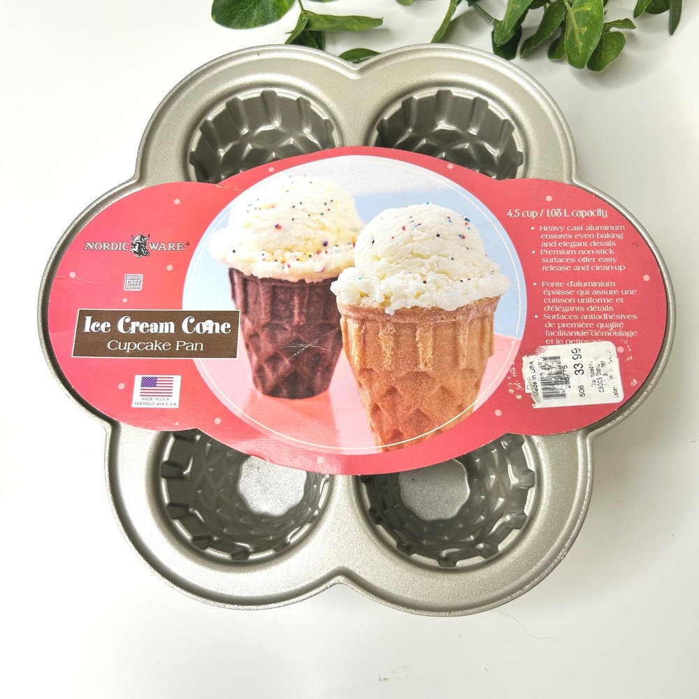Nordic‎ Ware NEW Ice Cream Cone Cupcake Baking Pan